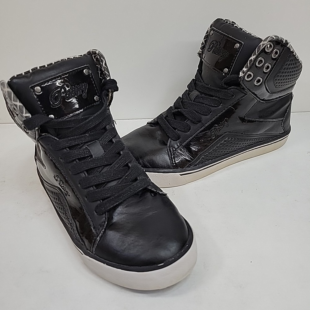 Pastry‎ Pop Tart Grid Sneaker Child Size 5 Retro Streetwear Casual Comfort Black